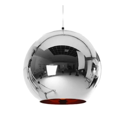 COLGANTE METAL VIDRIO E27 PLATIL DIAM 40CM TOMDIXON III P